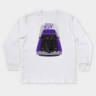 Ford Falcon XA GT 351 - Purple and Black Kids Long Sleeve T-Shirt